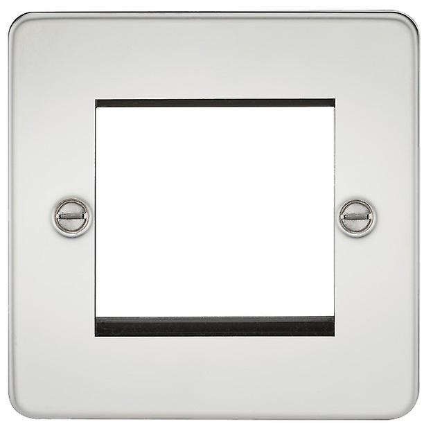 Knightsbridge Flat Plate 2G modular faceplate - polished chrome - FP2GPC