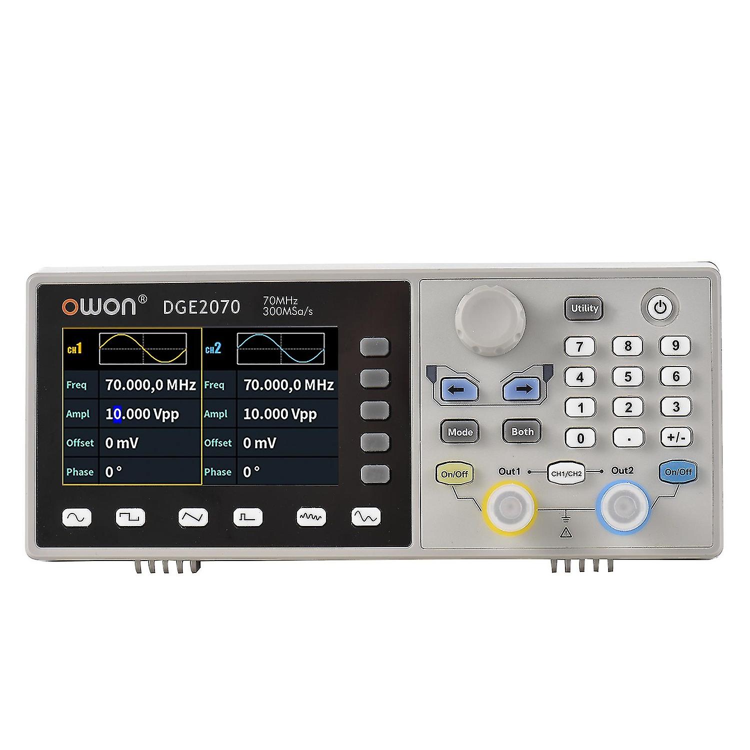 Owon Dge2070 Digital Storage Oscilloscope Dual Channel Mini Portable Oscillometer Arbitrary Waveform