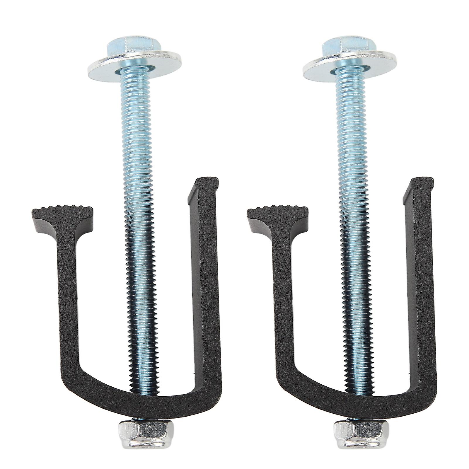 2 Set Durable Rust Proof Aluminum Truck Tool Box Tie Down Clamp Black