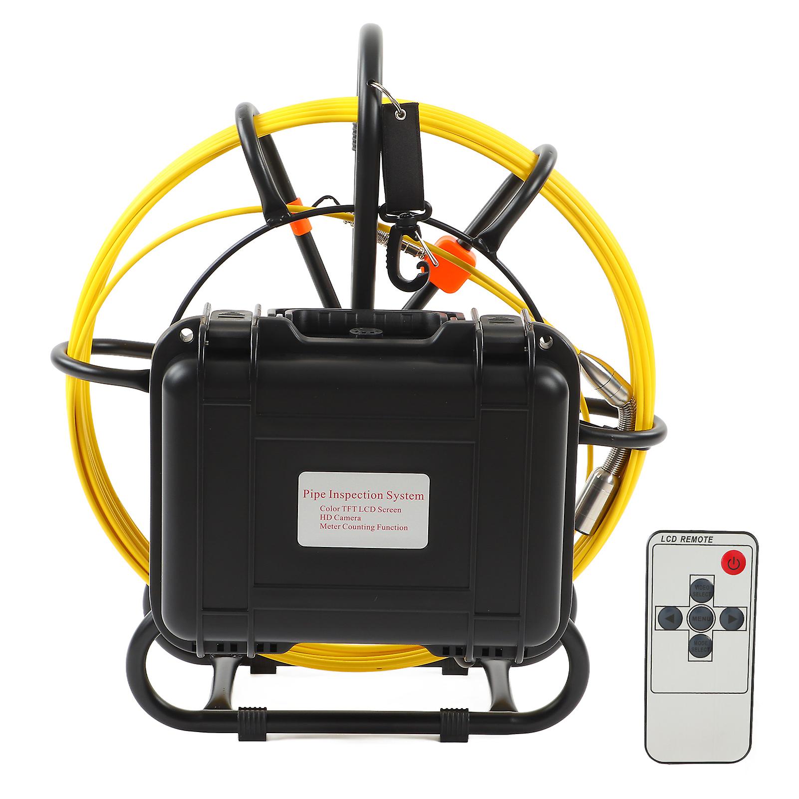 9in LCD Pipeline Inspection Camera IP68 Waterproof Video Endoscope for Household Industry 100‑240VUK Plug 20m / 65.6ft