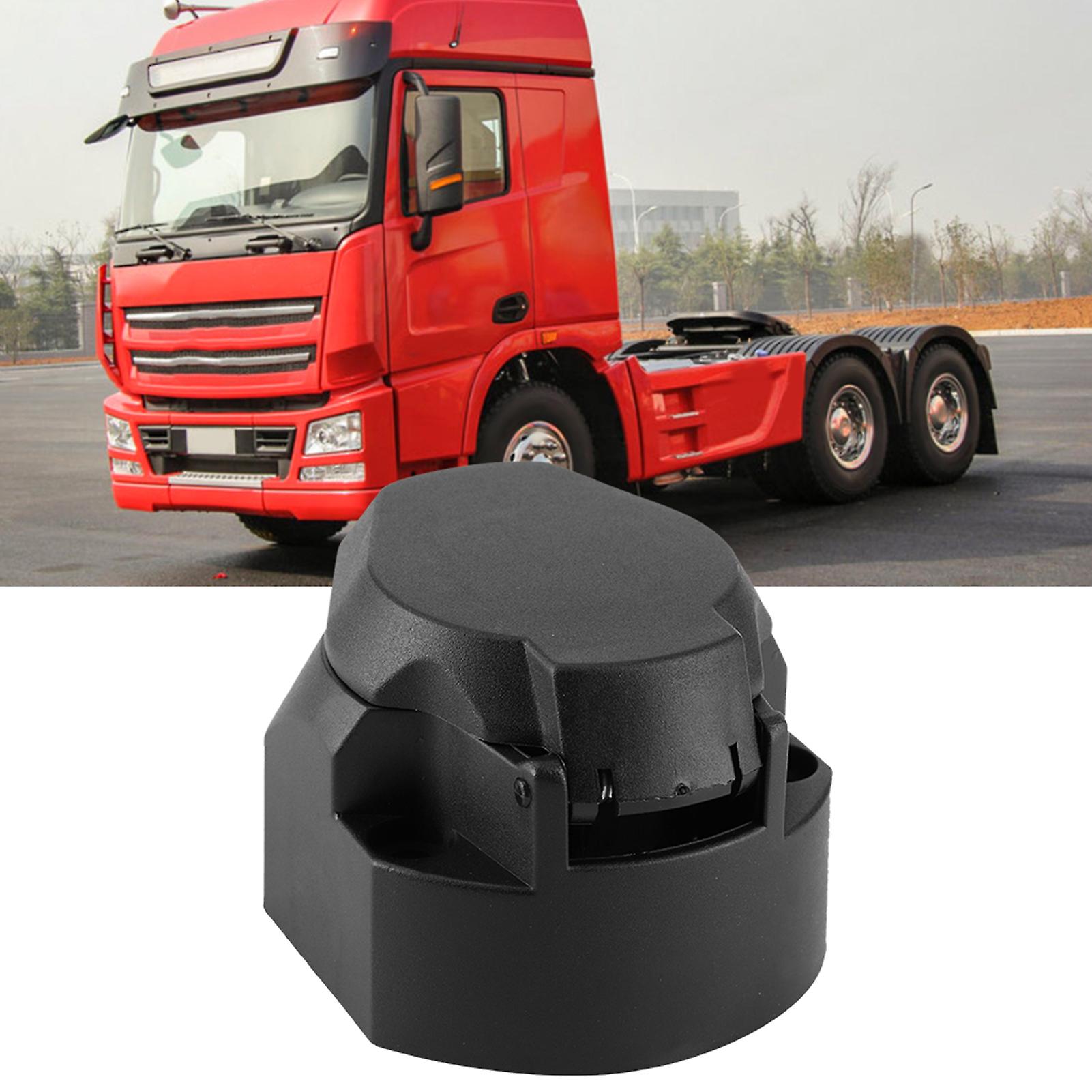 Waterproof 7-Pin Round Trailer Socket Connector ABS Copper