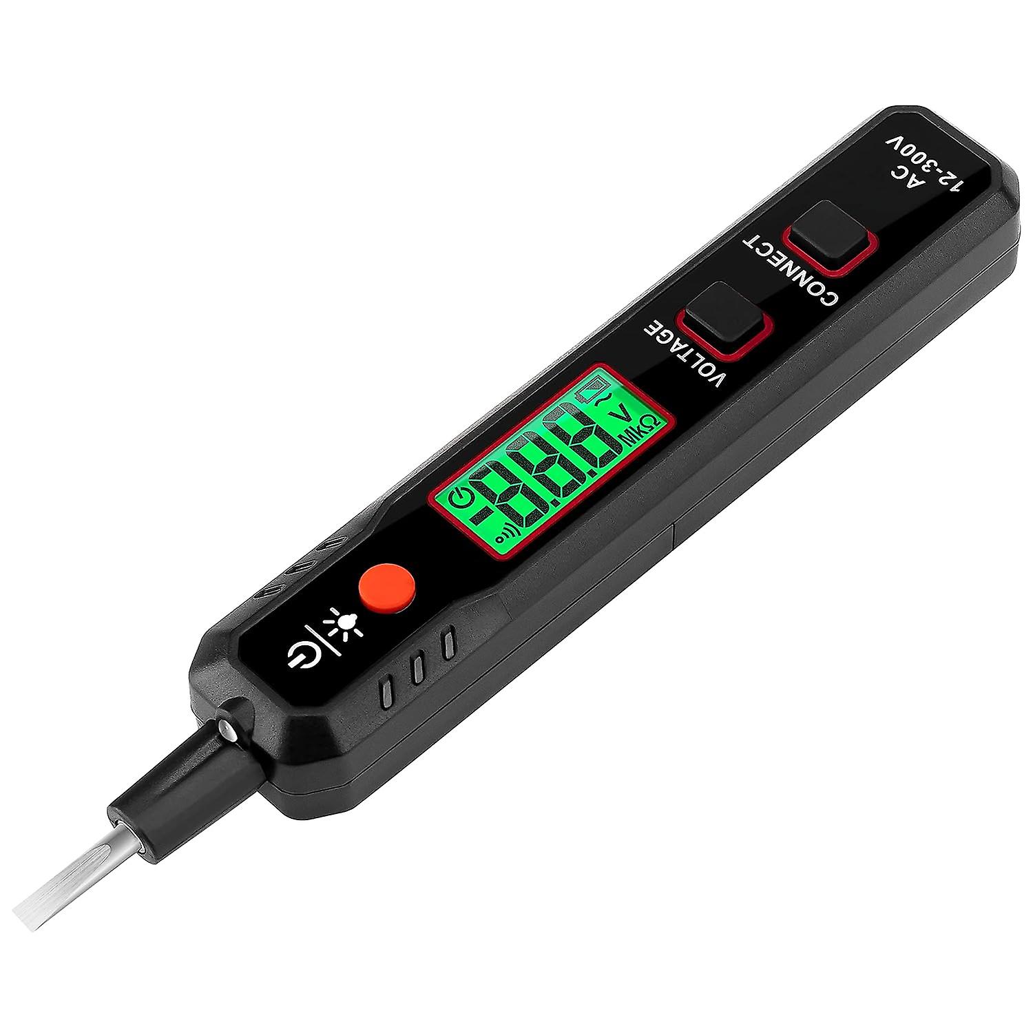 Oi-FRIS Tester Screwdriver, AC 12-300V Voltage Tester Pen, Voltage Detector, Phase/Neutral Wire Test, with Screen, Flashlight, Audible Alarm