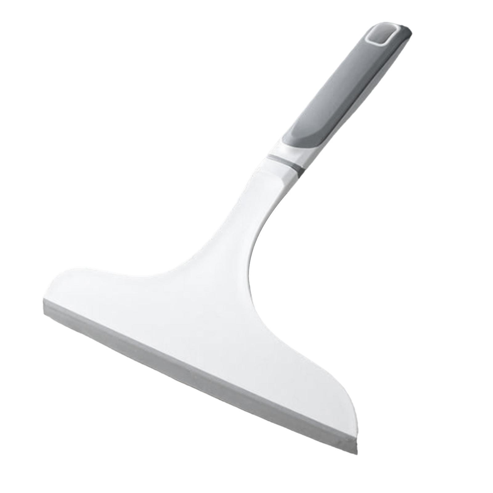 Glass Wiper for Window Shower Door Car Flexible Soft PP TPR Clean Tool with Curved Handle Gray White