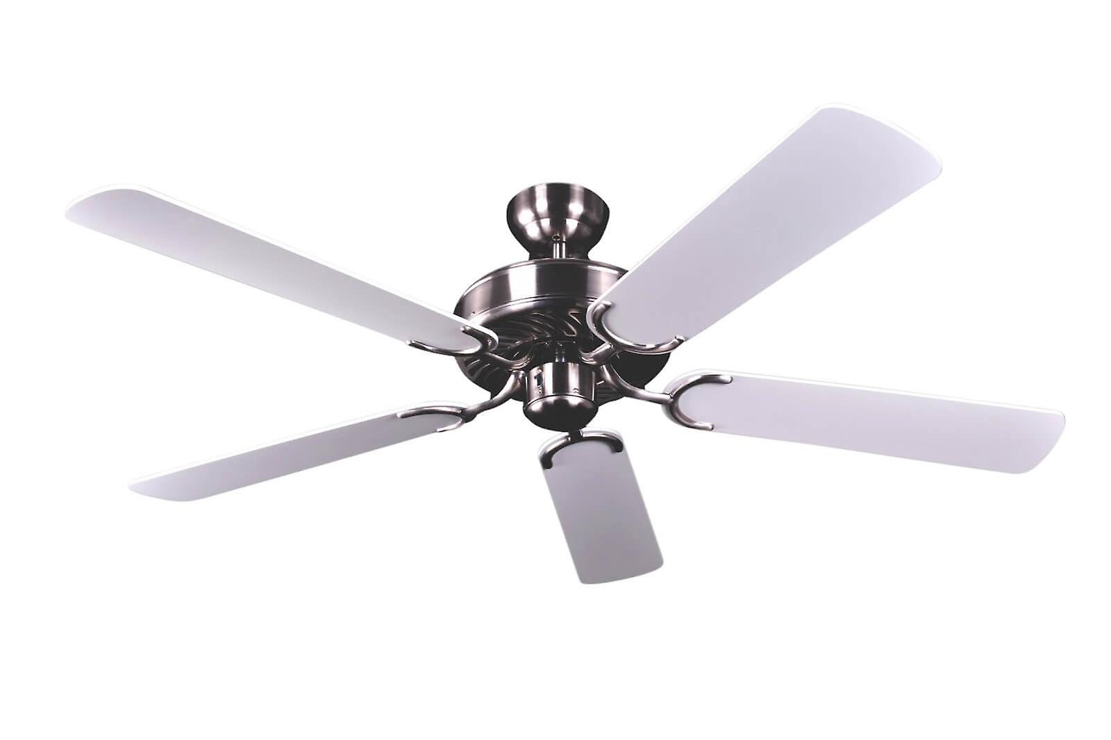Deckenventilator Potkuri Silber / Weiß