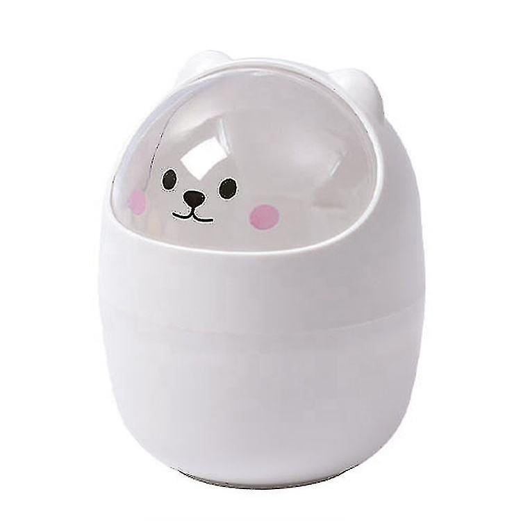 Desktop trash can with lid cartoon design to store garbage mini desktop trash can with lid small tra
