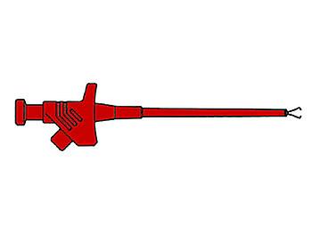 Hirschmann FLEXIBELE KLEMTESTPEN / ROOD (KLEPS 30)