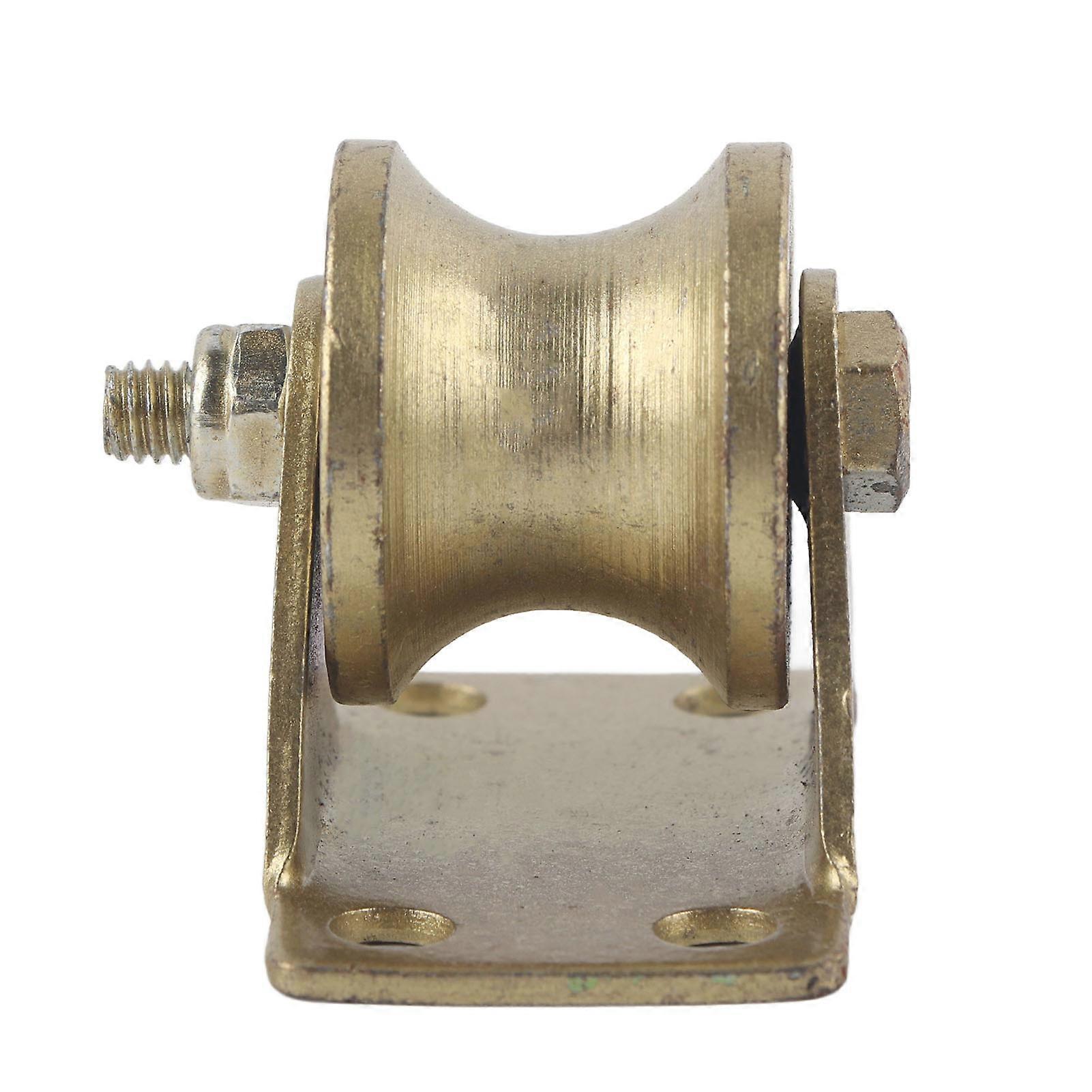 Utype Grooves Wheel Rolling Gate Wire Rope Rail Grooves Wheel Caster With Bracket 32mm 1.3in