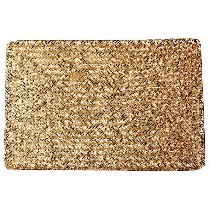 Rectangular woven table mat, natural seaweed table mat