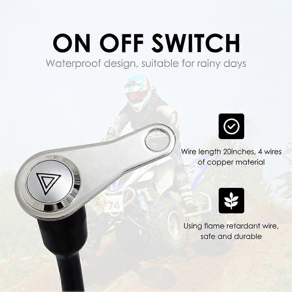 1PC Red LED Motorcycle Switch ON+OFF Handlebar Mount Button 12V Work Light Switch Motorcycle Electric Ignition Parts~4688