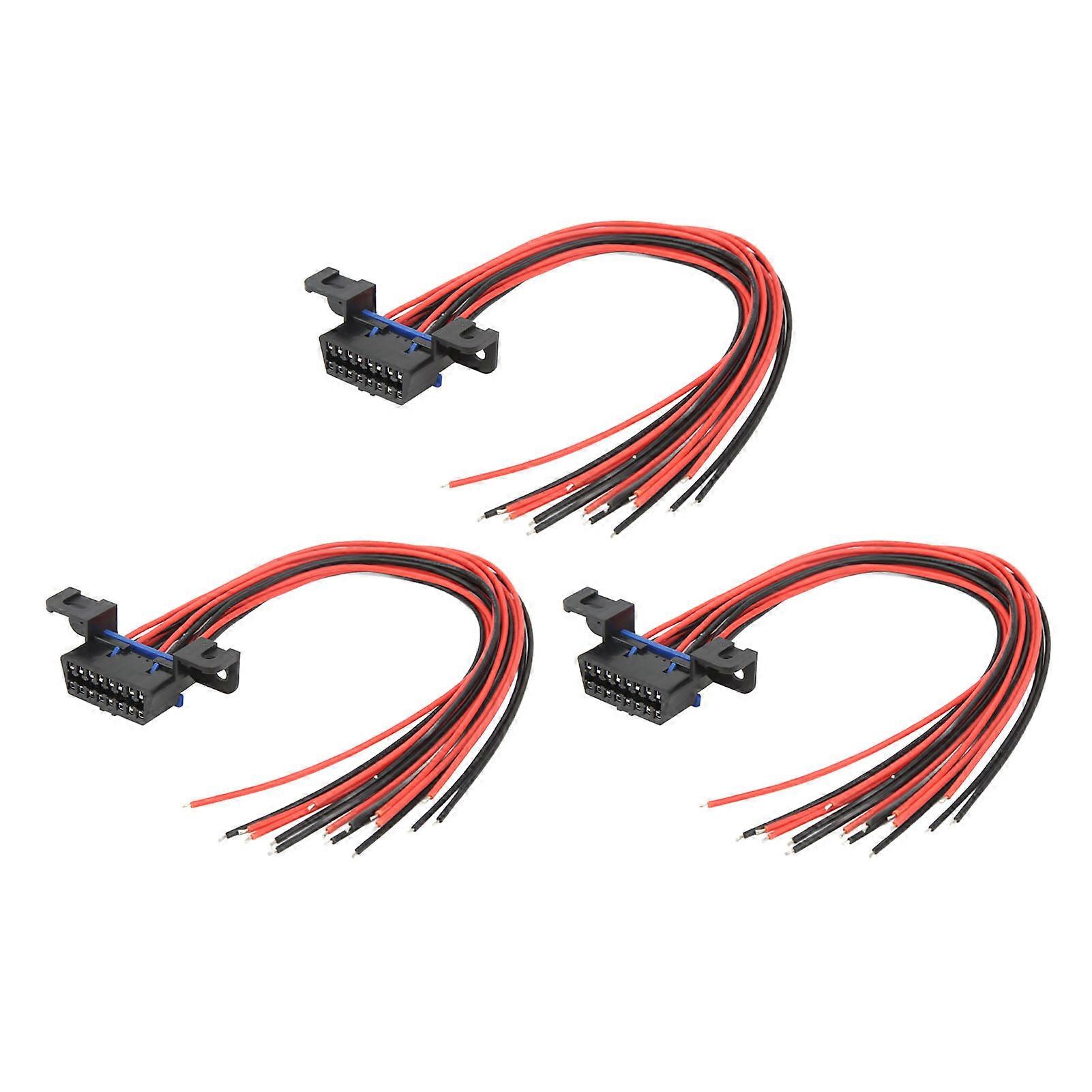 30cm J1962 OBD2 Extension Cable Wire with 16Pin Female Connector for Auto Diagnostic Tool E2U611