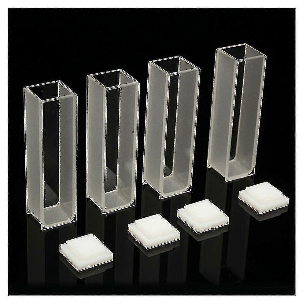 4pcs Visible Cuvette Cell 3.5ml 10mm Quartz/glass Spectter Micro Optical Spectrophotometer
