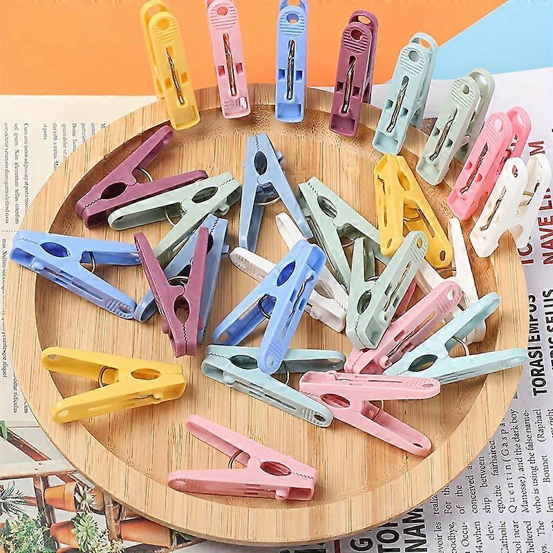 20pcs/set Multi-Color Durable Plastic Clothespin Set - Versatile Laundry Clips for Hanging Delicates, Sealing Snacks, and Organizing Small Items - Por