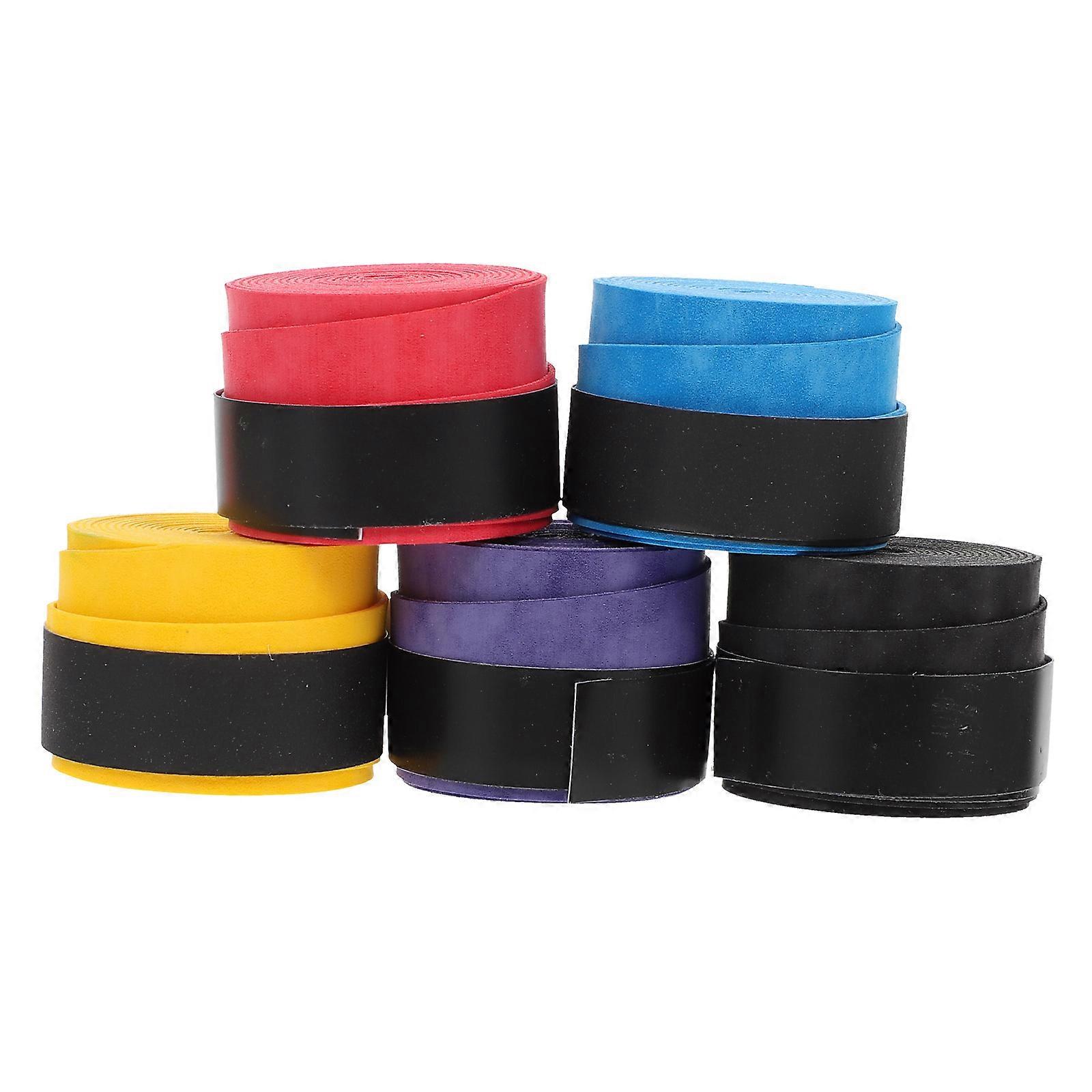 5Pcs Racket Overgrips Anti-slip Tennis Racket Overgrips Sweatband Grip Tape