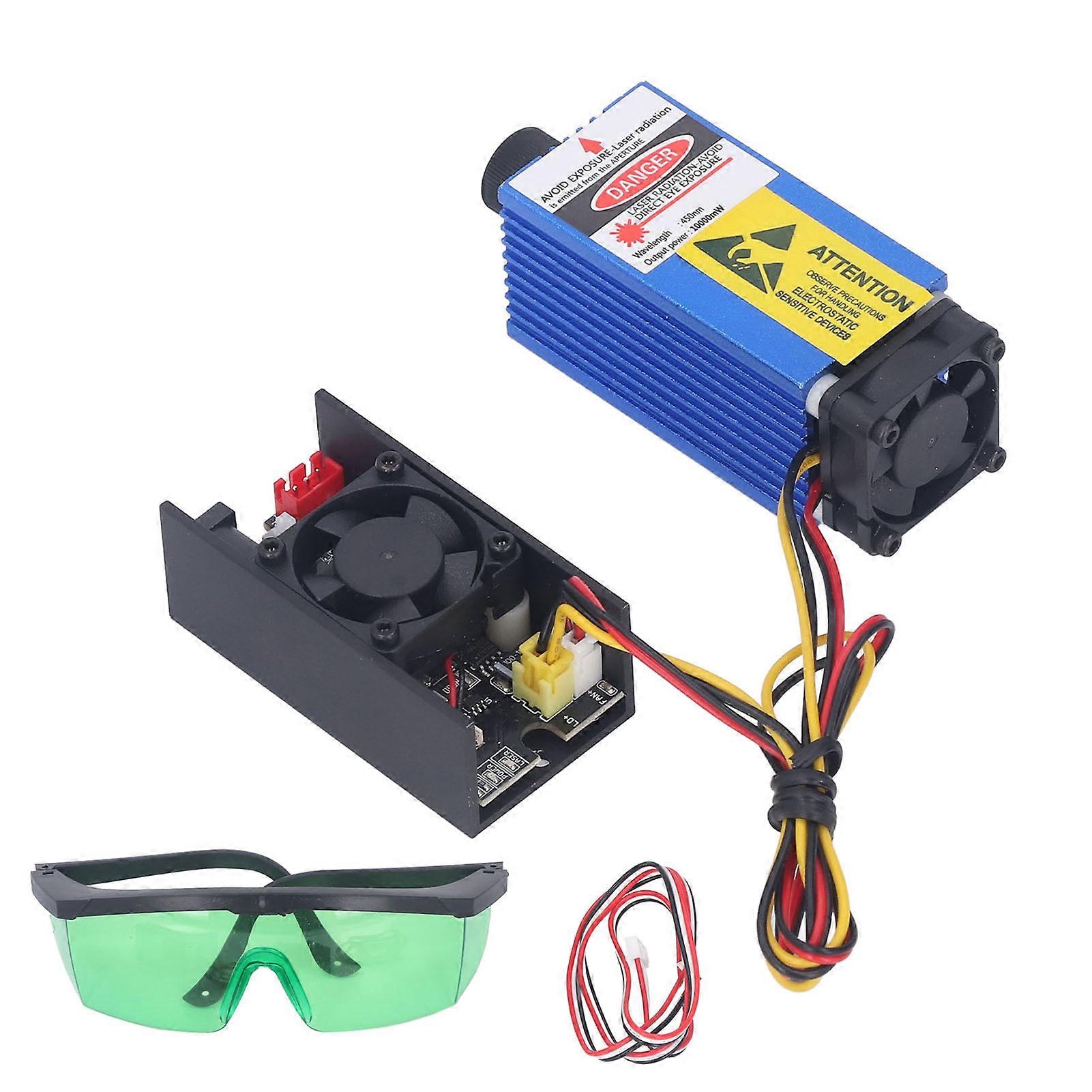 12v 10w Engraver Laser Module Focusable Engraving Machine Blue Light Adjustable Focusing Laser Module For 3018