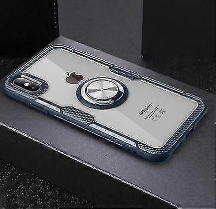 transparent creative car bracket phone case(azure)