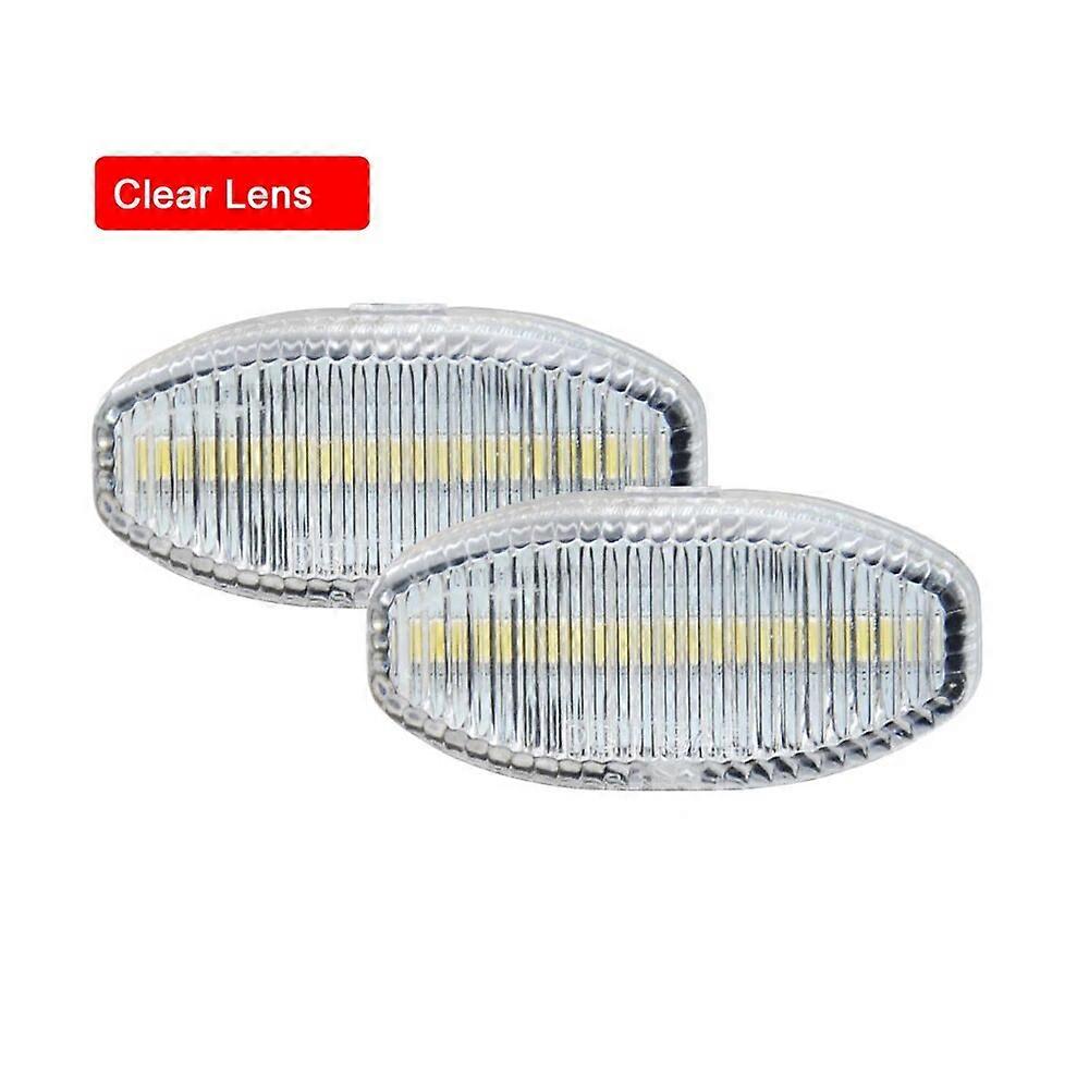 2Pcs Error Free Smoked Lens Clear Lens Front Bumper White LED Side Marker Light For Ford F150 SVT Raptor 2010-2014