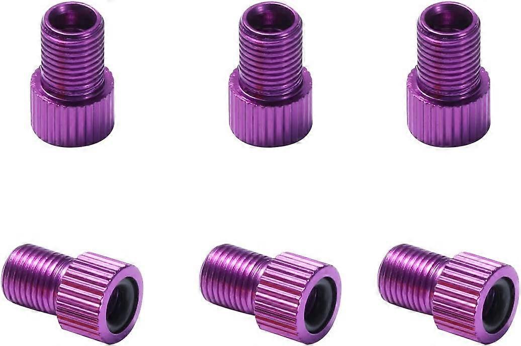 Cykeldäckventiladapter Cykelventilomvandlare Presta till Schrader (lila)