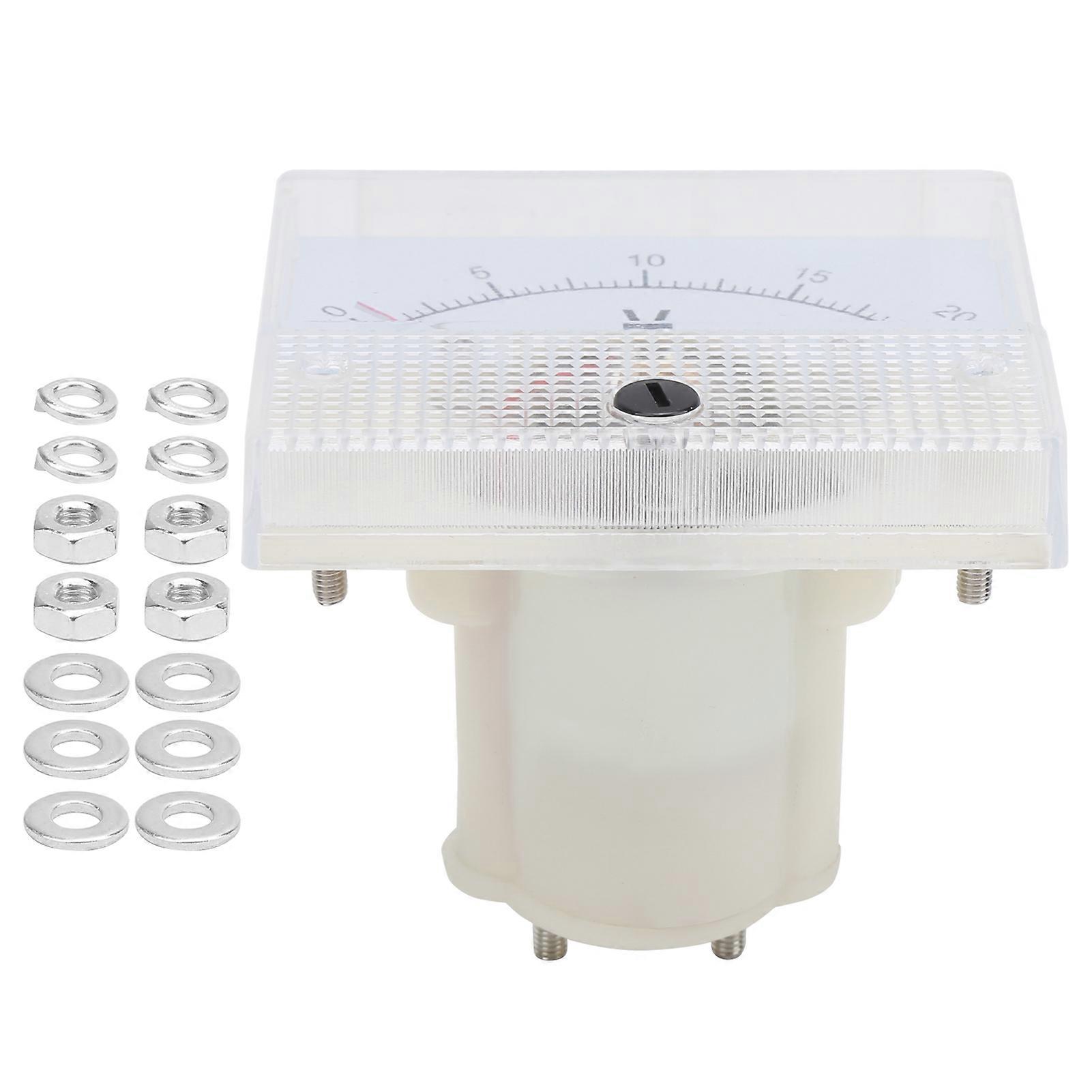 85C1 DC 0-20V Pointer Voltmeter DC Voltage Meter Head Electrical Measuring Device YEMAA