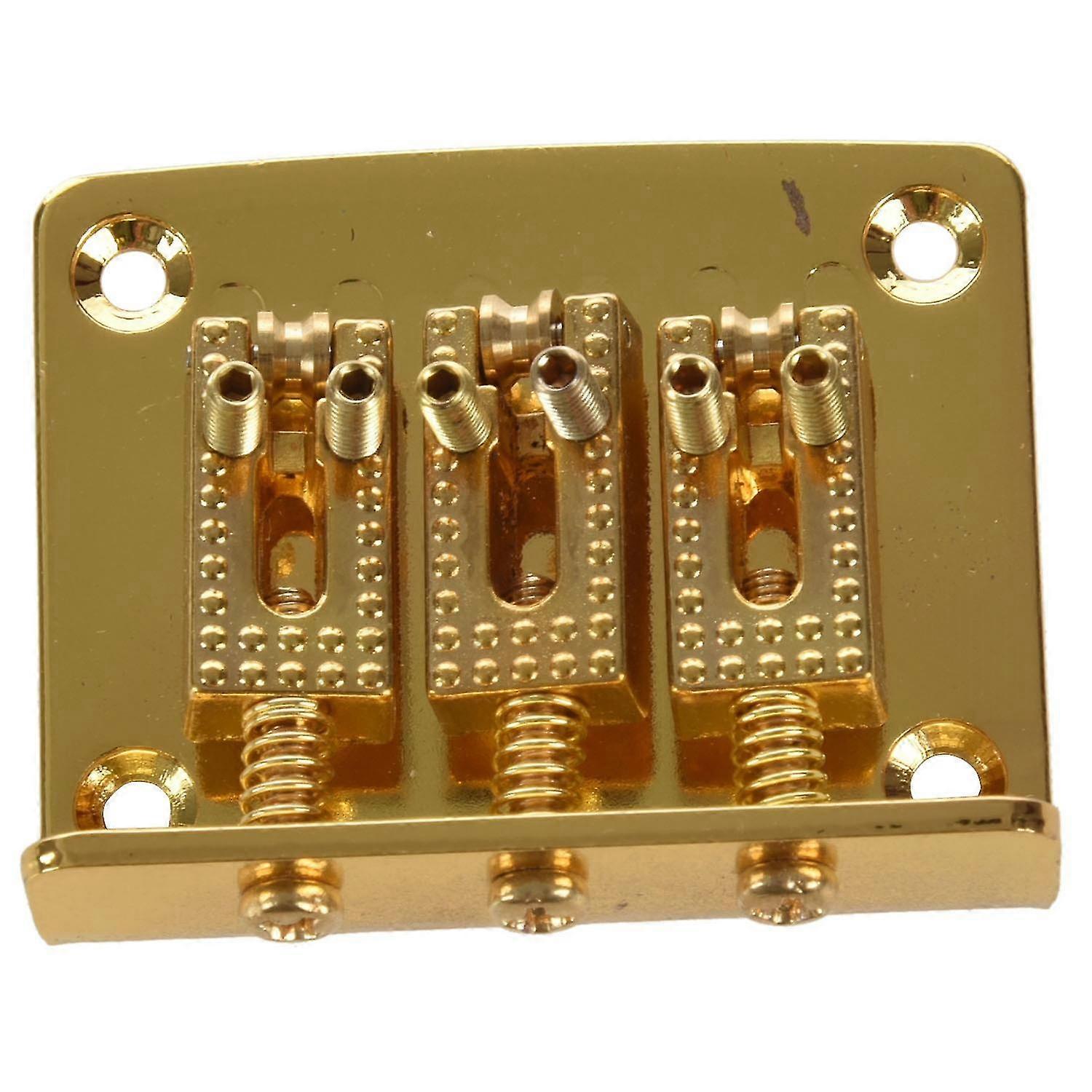 3 String Guitar Ball String Bridge Bridge Pull String Hard Tail Guitar Bridge Tail 3 String Guitar Replacement Gold