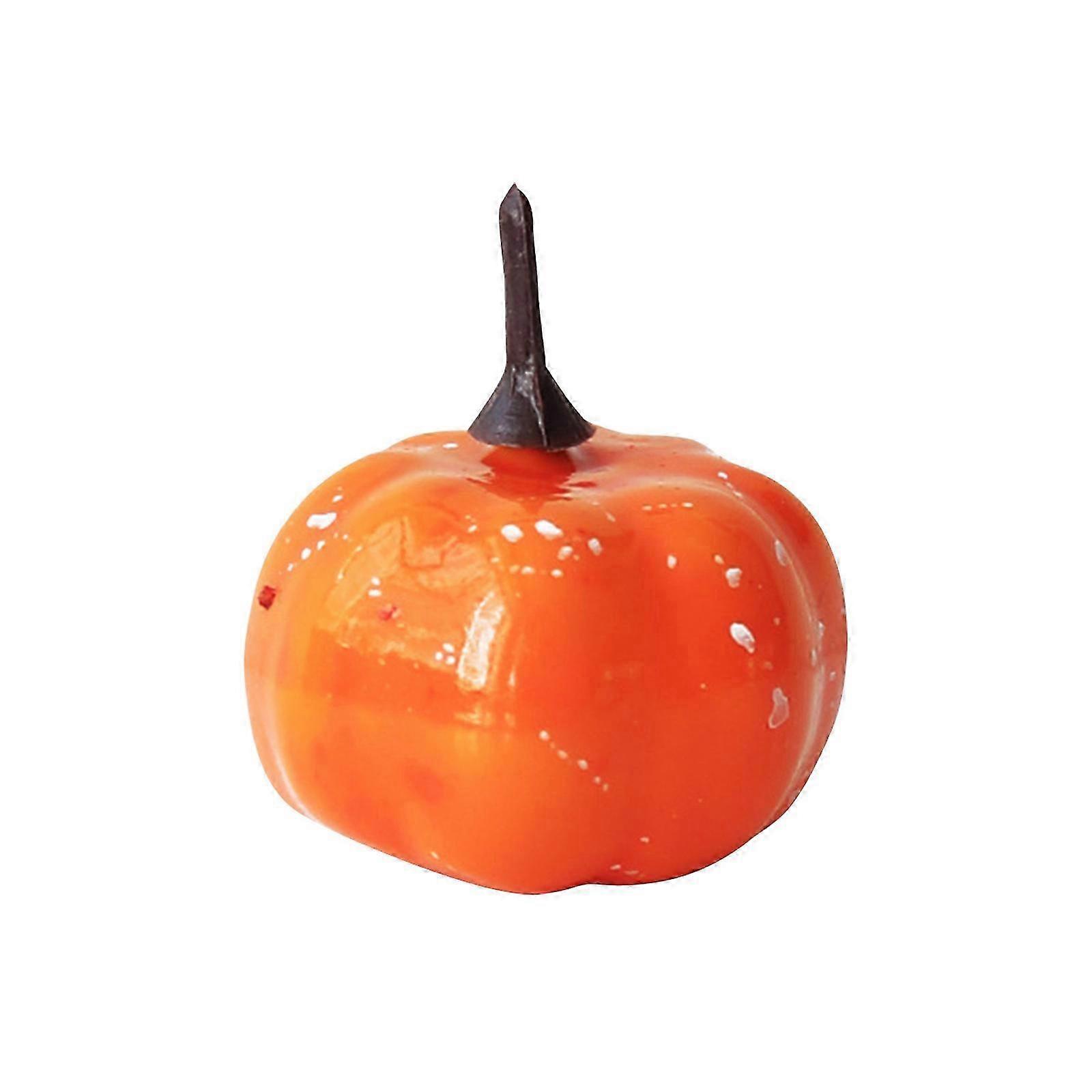 24pc Mini Artificial Orange Pumpkins Realistic Small Artificial Red-Orange Pumpkins For Fall Artificial Fake Foam Pumpkins For Halloween Thanksgiving