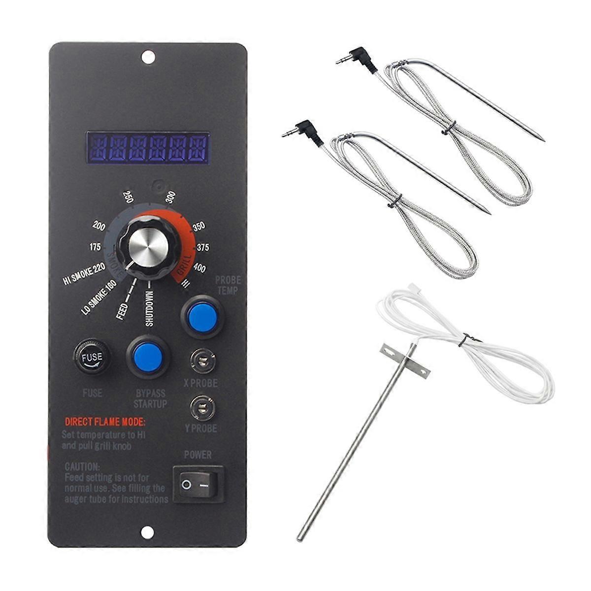 Digital Thermostat Controller Kit for Wood Pellet Grills with RTD Temperature Probe Sensor and Ignitor