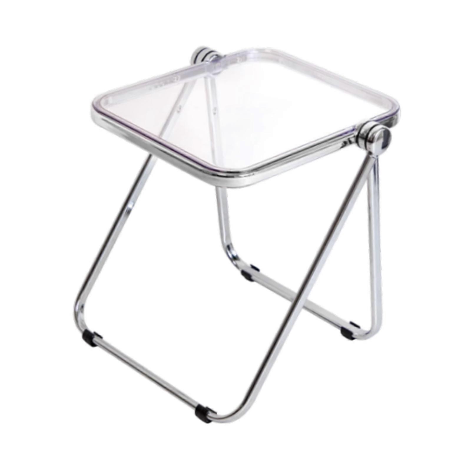 Folding Tray Table Practical Save Space Side Table for Dorm Home Living Room Transparent