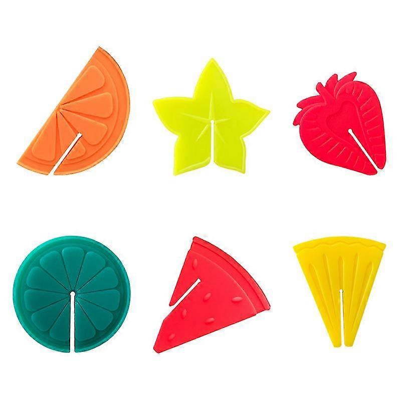 6 Stück bunte Gläser Marker, Silikon Weinglas Marker wiederverwendbarer Marker, Party Weinglas Marker Set für Champagnerglas, Cocktailglas, Drin