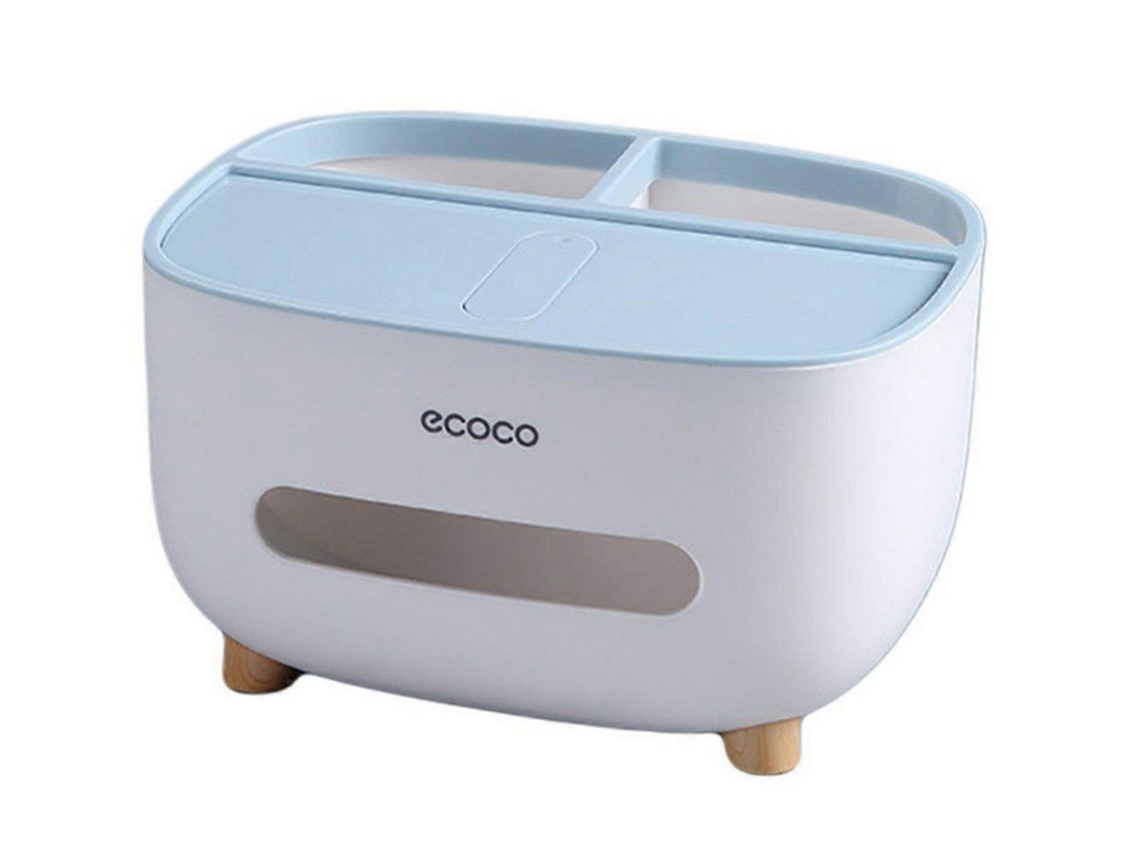 Multifunction Tissue Box Cover Table Napkin Paper Case for Bathroom Blue