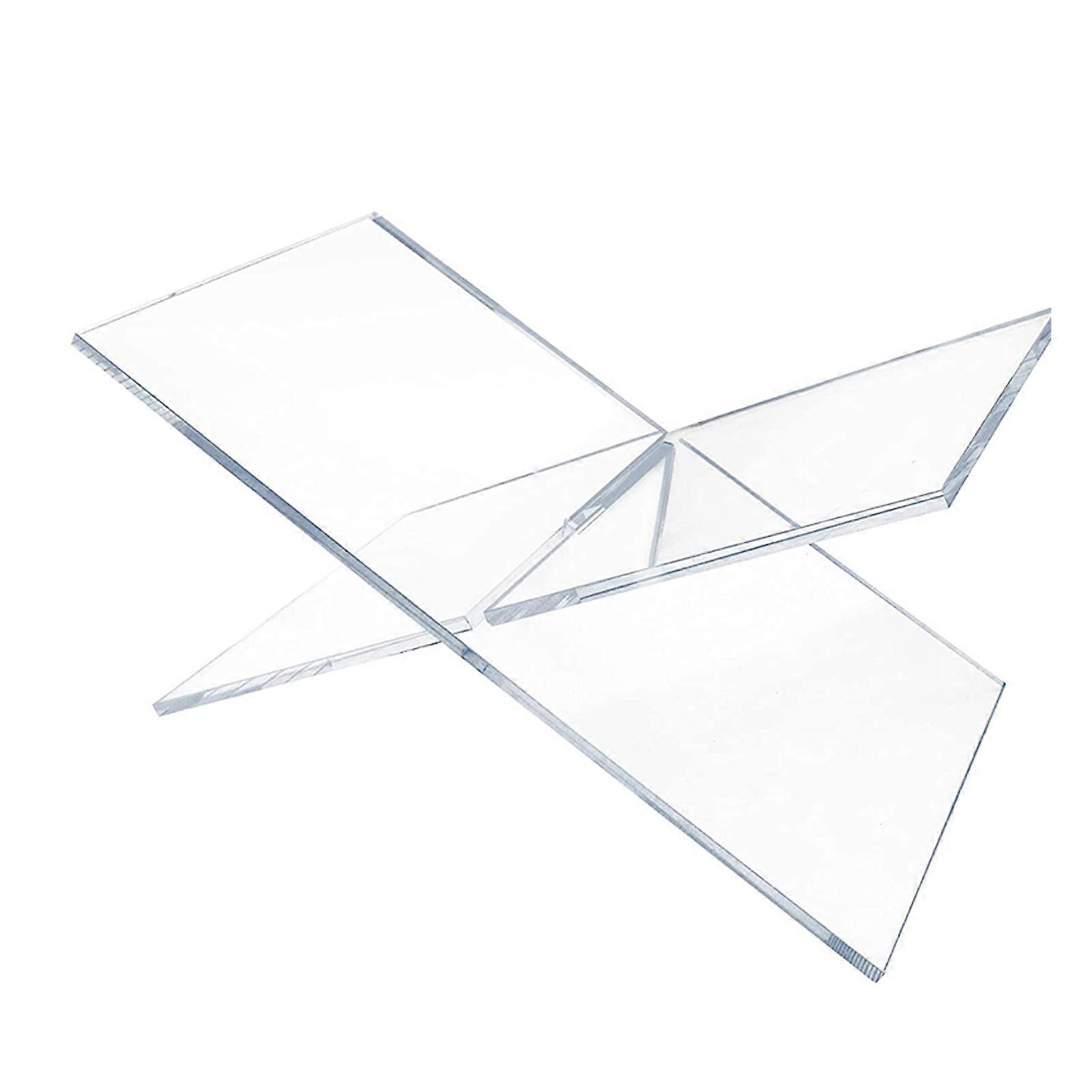 Acrylic Transparent Book Stand X-shaped Structure Book Stand for Textbook Cookbook Magazine Recipe