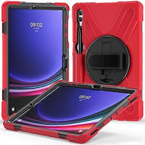 For Samsung Galaxy Tab S9+ / S8+ Rotary Handle Grab TPU + PC Tablet Case
