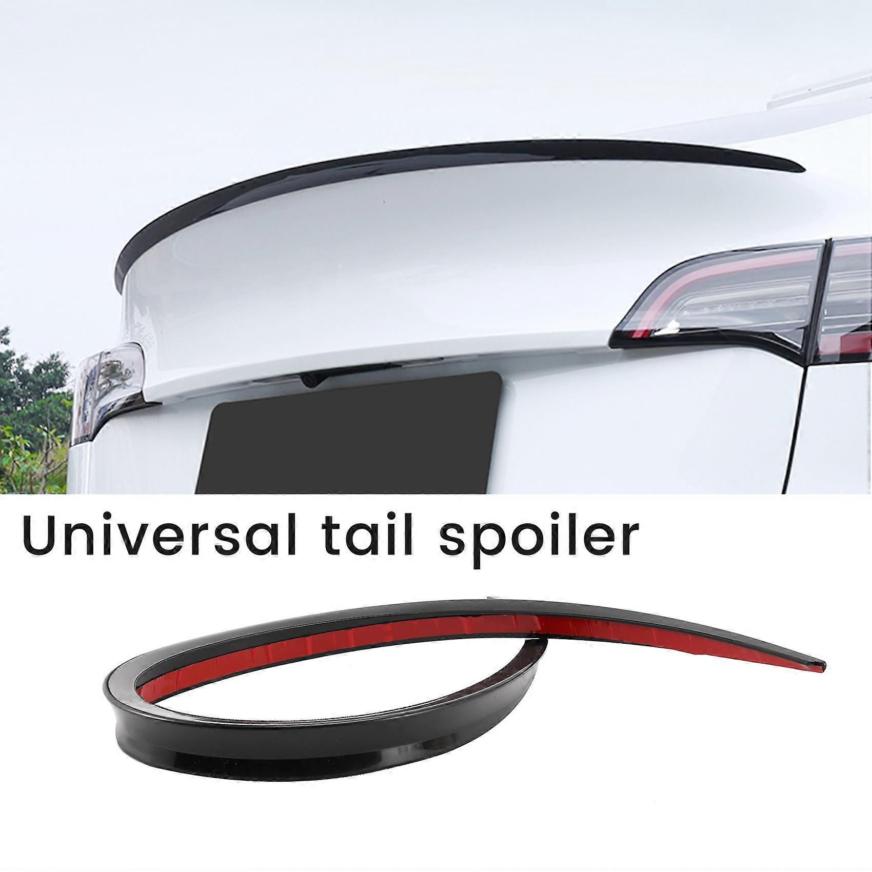 Carbole Adjustable Rear Trunk Spoiler Lip - Carbon Fiber Look, Universal Fit For Sedans