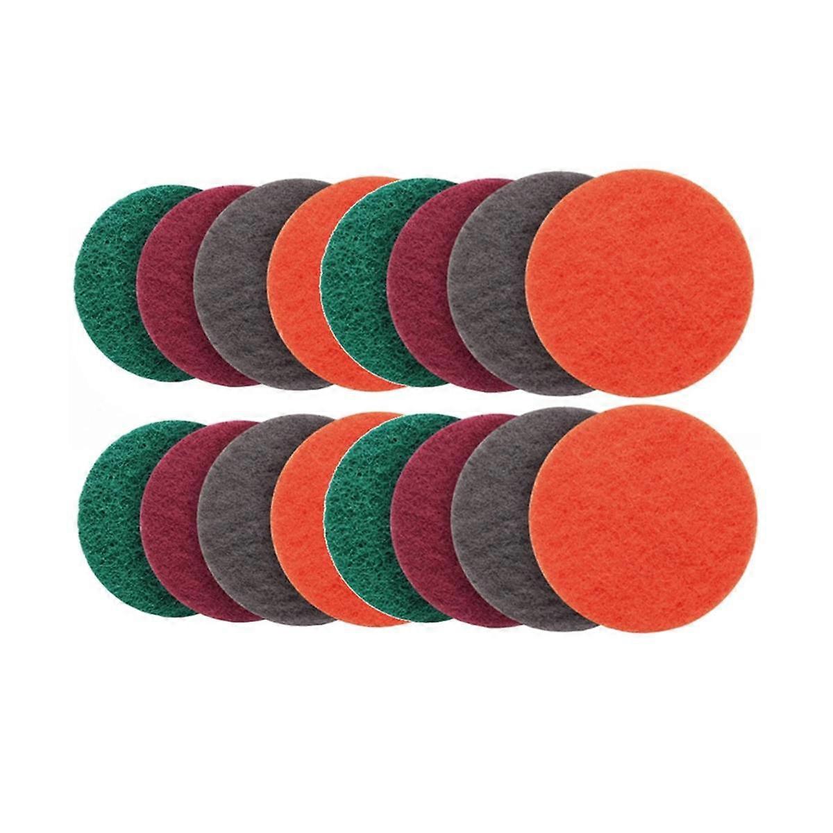 16 قطعة من مجموعة الصوف الرملي أدوات الصنفرة وسادات التلميع 5 بوصة للخشب والفولاذ المقاوم للصدأ والأثاث والحصى 180 400 800 1500