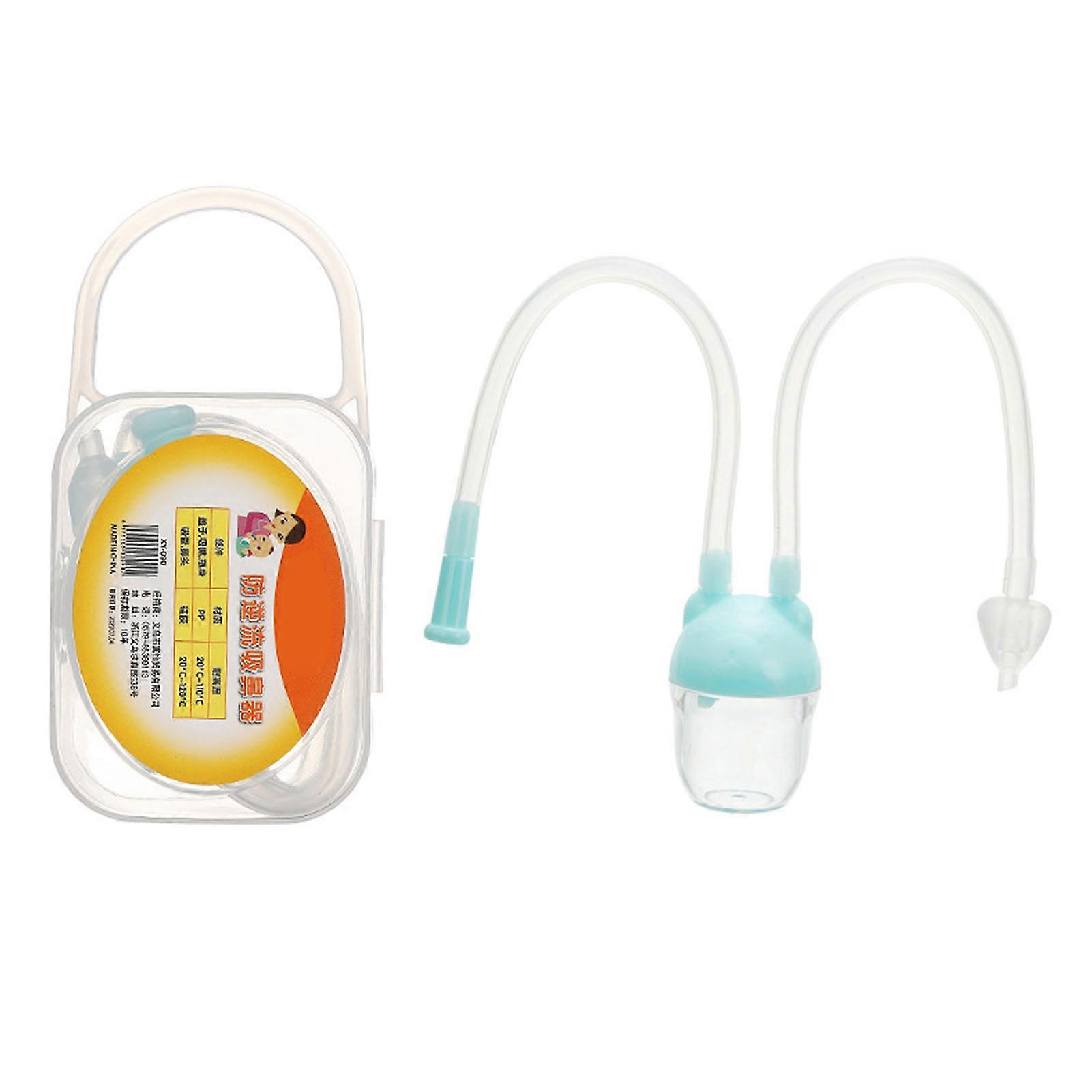 Infant Nasal Aspirator Excellent Cleaning Adjustable Suction Power Portable Safe Reliable Infant Booger Remover for Toddlers Blue
