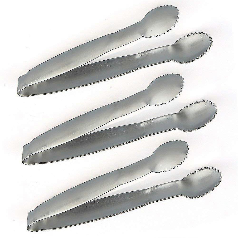 4 Inch Stainless Steel Mini Serving Tongs With Ice Tongs,set Of 3