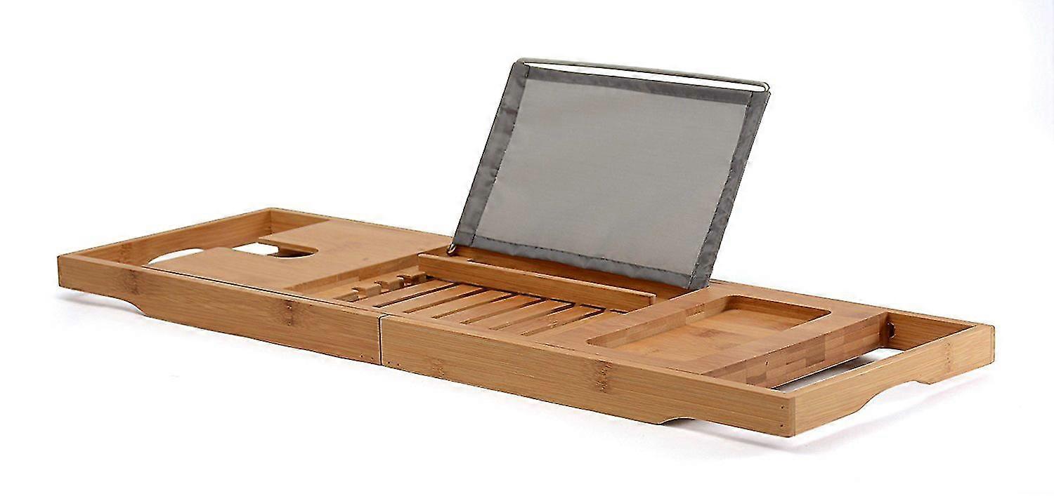 Bamboo Bathtub Tray Caddy Wooden Bath Tray Table With Extending Sides