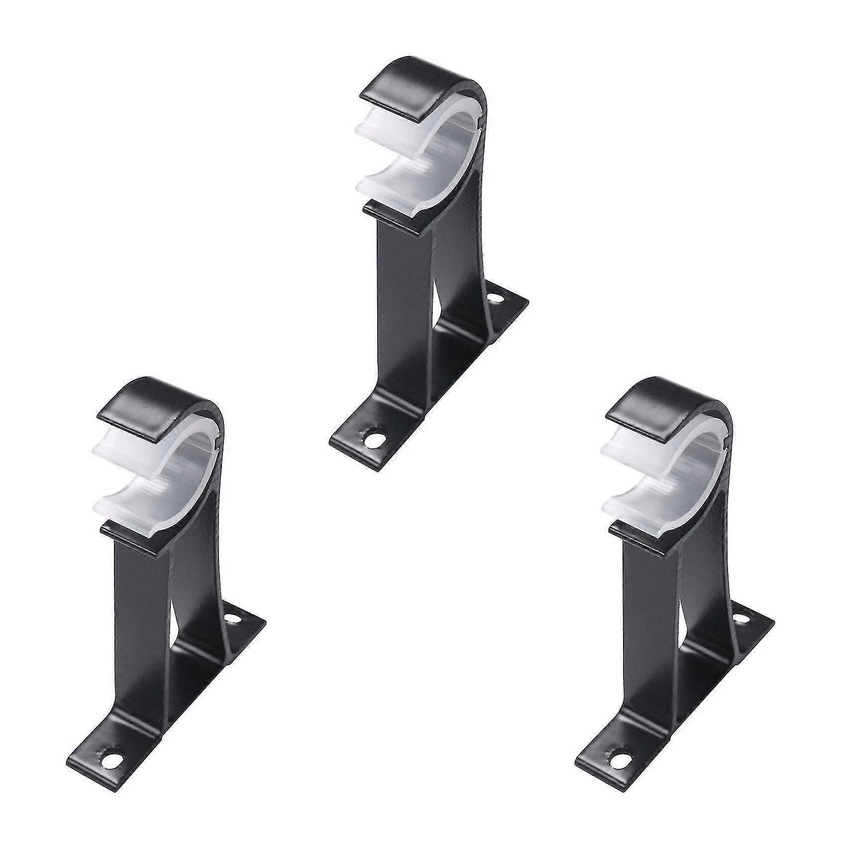 18pcs Curtain Rod Bracket Set Single Hole Small Curtain Rod Hooks For Wall Heavy Duty Curtain Drape