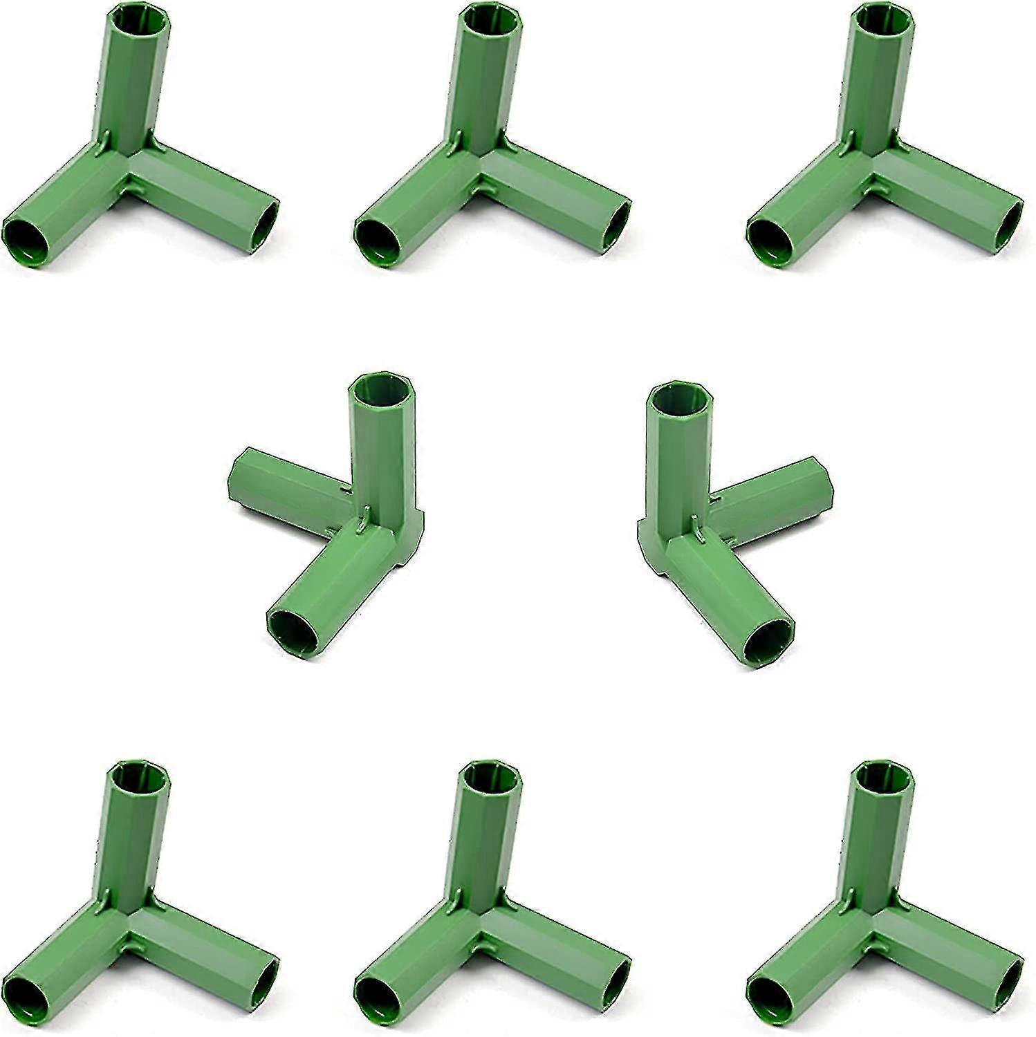 Greenhouse Frame Connector,10pcs Garden Frame Accessories 16mm Stable Support(3 Way Right Angle)