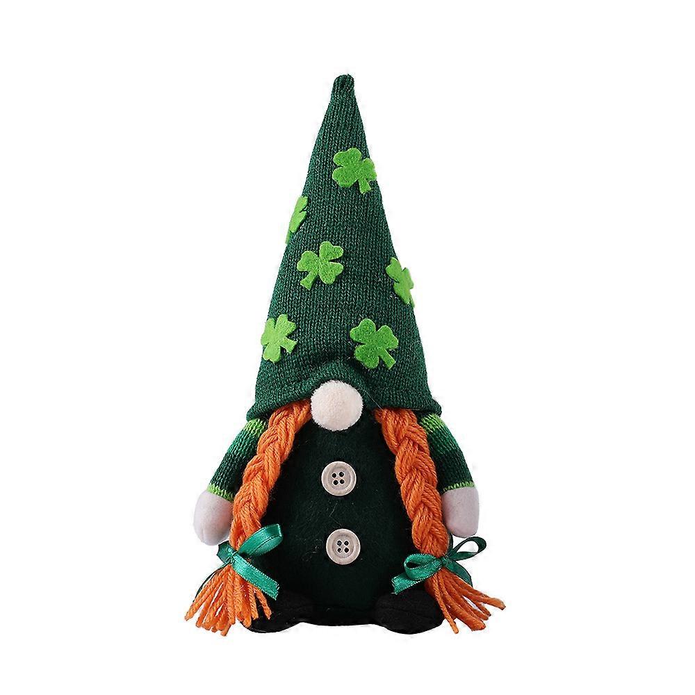 St. Patrick's Day Gnomes Plush Dolls Irish Leprechaun Doll Faceless Elf Shamrock Gonk Ornaments for St Patricks Day Decorations Home Table