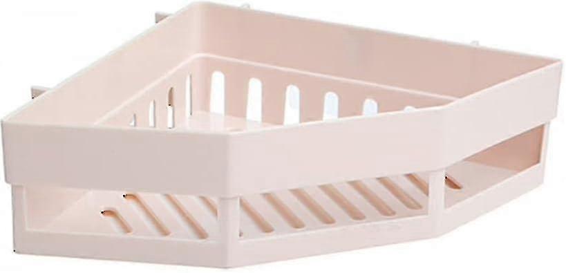 Bathroom Shelf Adhesive Storage Rack Corner Holder - Beige