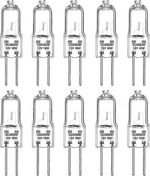 10Pcs G4 12V 10W Halogen Light Bulbs Clear Capsule