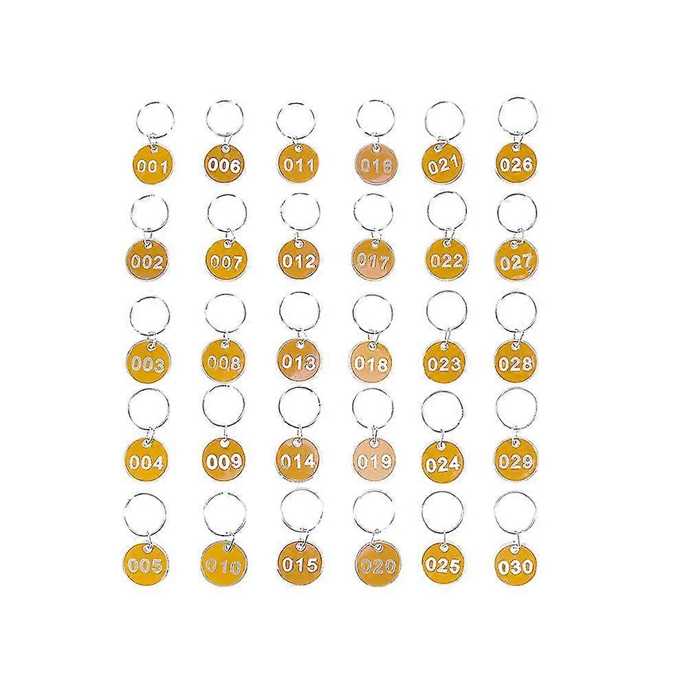 Aluminium Storage Tags Metal Numbers Plates Luggage ID Tags Key Ring Labels (1-30)