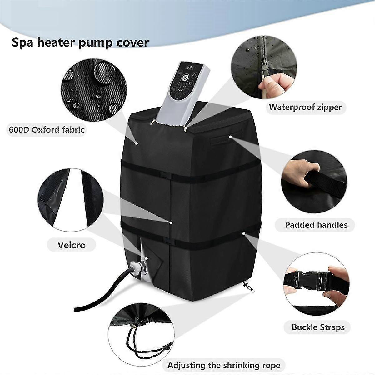 Badestamp Spa varmeapparat pumpedeksel,vanntett badestamp isolert pumpedeksel for flere