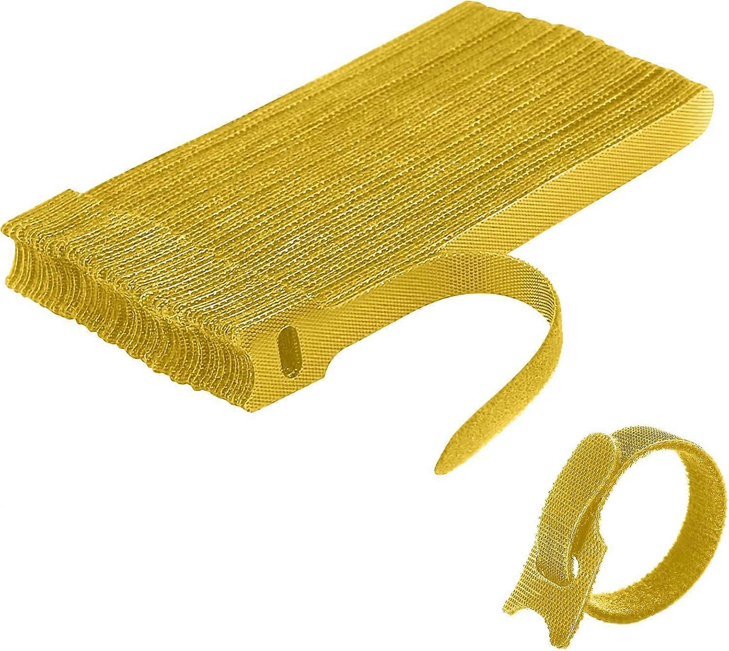 Cable Ties, Cable Ties, Reusable Cable Ties, Cable Storage Organizer (Yellow)[50pcs]15cm