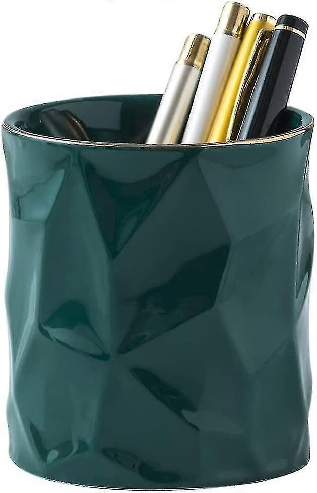 Ceramic Irregular Round Pen H For Desk Cute D Line Pencil Pot Desk Izer ( )