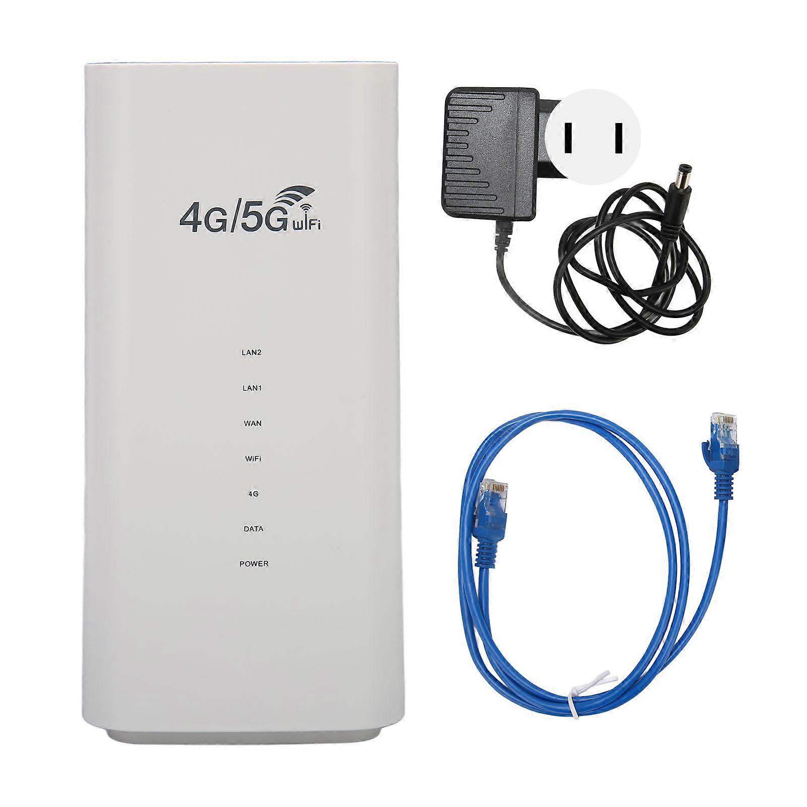 4G LTE Router with SIM Card Slot 4 Antenna Up to 32 Users Wireless WiFi CPE WiFi Router for Office 100?240V White US Plug