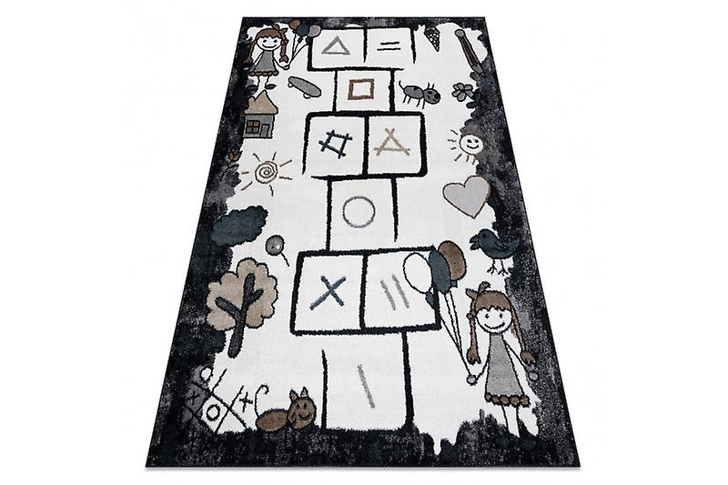Carpet FUN Hop for children, hopscotch, animals black