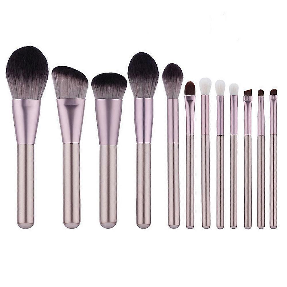 Make-up borstel Set - 12pcs make-up borstels, blush contour schuine oogschaduw shader concealer wenkbrauw borstel dual-end borstel