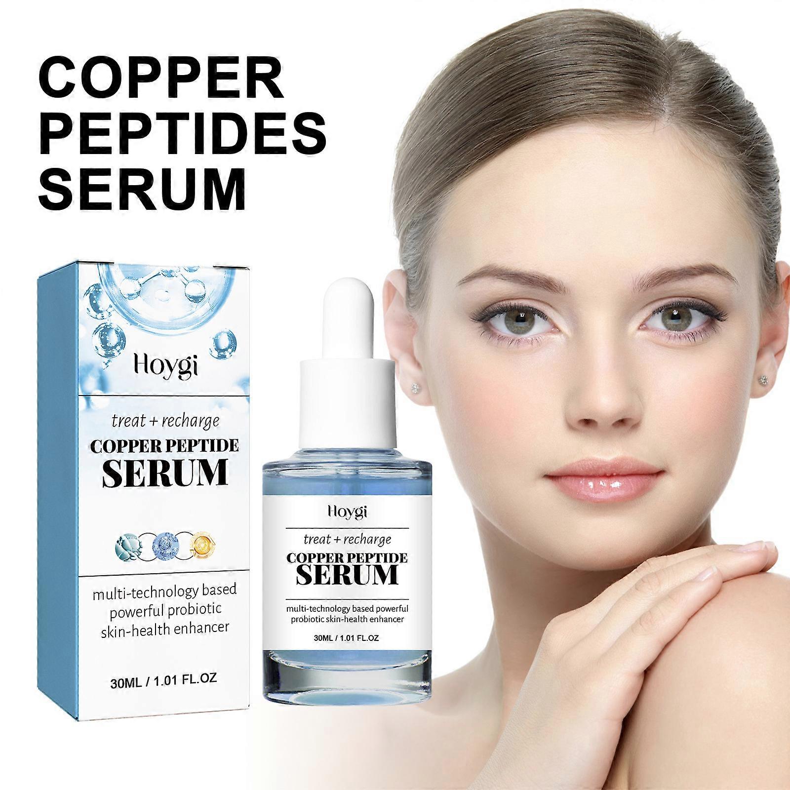 Copper Peptides Serum for Face, Anti-Aging Face Serum with Copper Peptides, Hyaluronic Acid, Vitamin C for Fine Lines & Wrinkles
