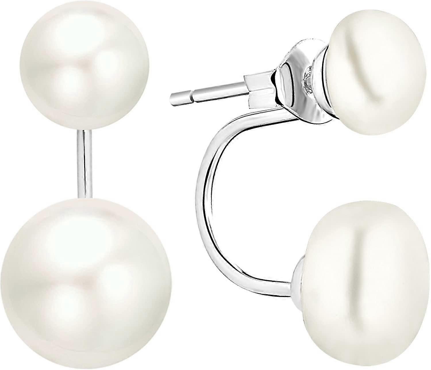 925 Silver Double Shell Pearls Náušnice