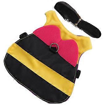 Adjustable Cartoon Bee Shape Pet Harness with Pulling Rope for Cats and Rabbits